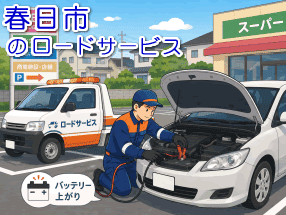 春日市のバッテリー上がり対応