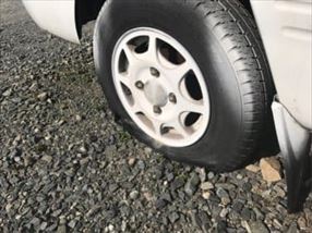パンクによるトラブル
