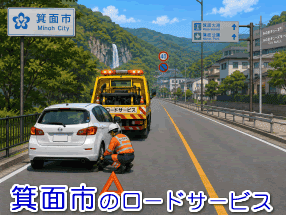 箕面市のレッカー／ロードサービス