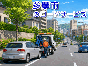 多摩市のレッカー／ロードサービス