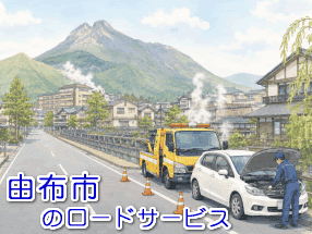 由布市のレッカー移動ロードサービス対応情報